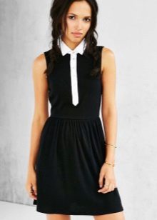 Black dress shirt with white trim