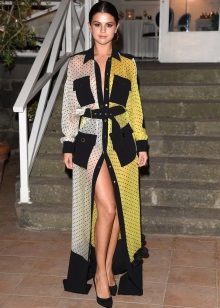 Tricolor Long Shirt Dress