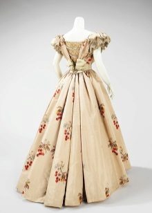Vintage beige dress with a corset