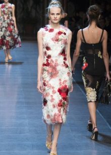 White dress with Dolce & Gabbana roses