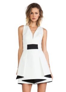 Dress with large ruffles on skirt