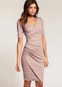 Short sleeve lilac wrap dress