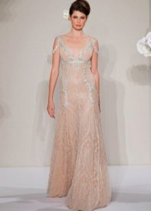 Lace dress with train