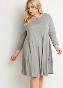 Gray dress trapeze for full