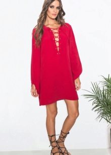 Red dress-tunic