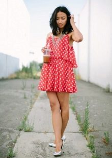 White short polka dot dress