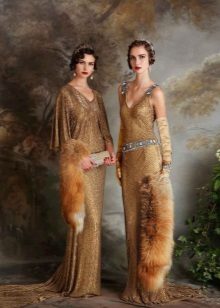 Dress in the style of the 20s with low waist