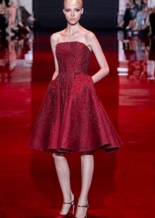 Dress for prom in the style of style with rhinestones