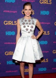 Dress with a skirt clap for a figure. Slender column