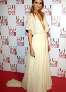 Dress with a deep neckline for a Rectangle-type figure