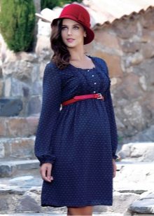 Dress with geometric pattern - peas