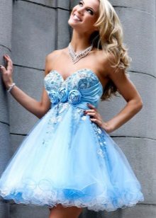 Elegant dress baby dollar high-waisted