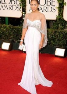 White long dress with a high waist