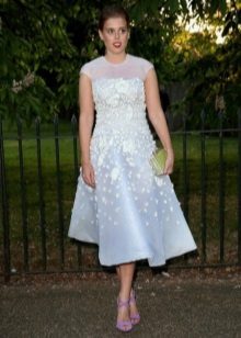 Flared elegant dress with a high waist