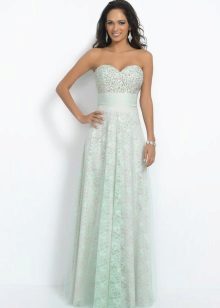 Light green dress with a high waist
