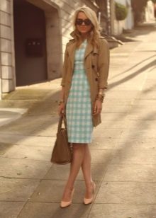 Plaid Dress Trench Coat