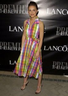 Medium length dress in color cell