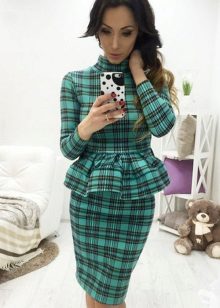 Dress with basky in a green cage