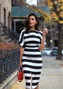 Black and White Striped Dress