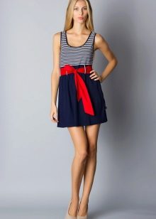 Striped dress in nautical style