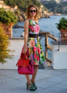 Cocktail color dress in the style of the 50s