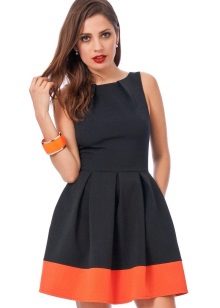 Dress with pleated skirt