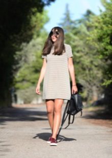 Gray casual dress for obese