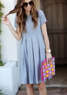 Casual dress with a pleated skirt