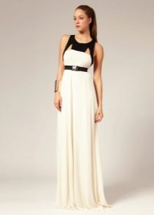 Dress flared long with high waist