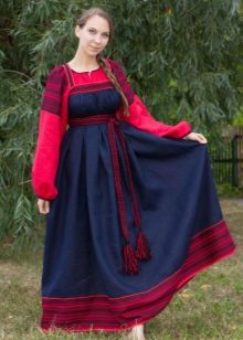 Blue Russian dress