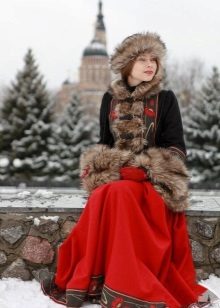 Dusgreyka to the Russian sundress for the winter