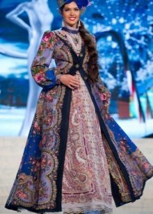  Russian dress with a cape in Russian style