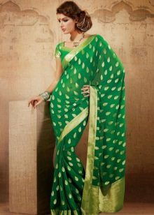 Green saree