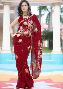 Sari burgundy dress