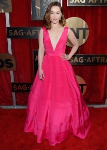 Emilia Clark at Dior at the Screen Actors Guild Awards-2016