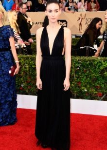 Dress with a deep neckline Rooney Mara from Valentino
