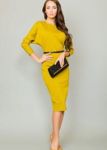 Italian knitted dress with sleeves