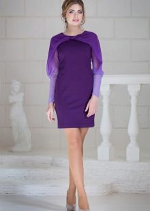 Violet knit dress short