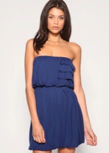 Knitted dress open blue
