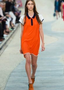 Knitted dress in sporty style