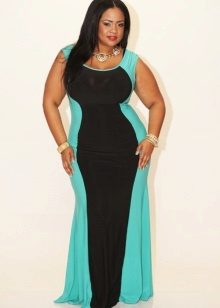 Knitted fitting dress for full