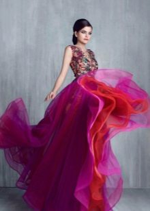 Purple evening dress