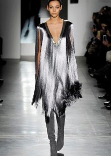 Spring dress from fringe