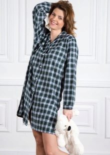 Gray Shirt Home Dress