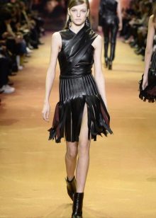 Evening leather dress