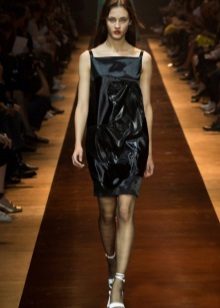 Leather dress with straps