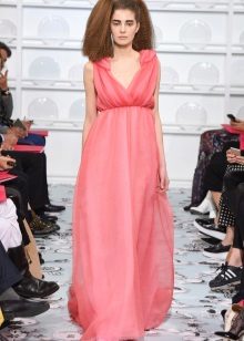 Summer dress Empire style pink