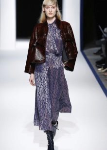 Autumn chiffon dress