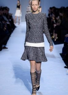 Autumn dress for office tweed