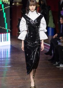 Autumn dress-leather case with a shirt